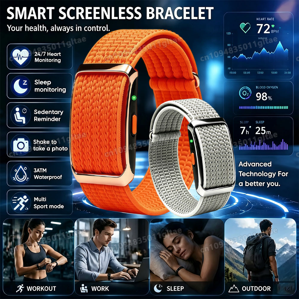 Health Wellness Bracelet - Smart Band, fitness tracker, smartwatch impermeabile
