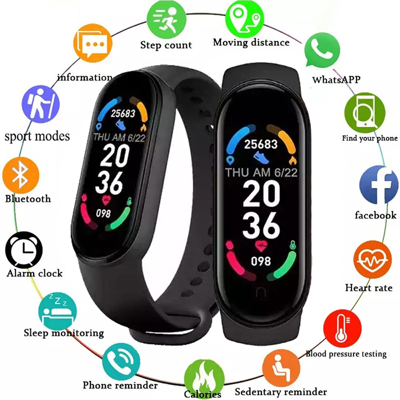 Health Wellness Bracelet - M6 Smart Watch Uomo Donna Fitness