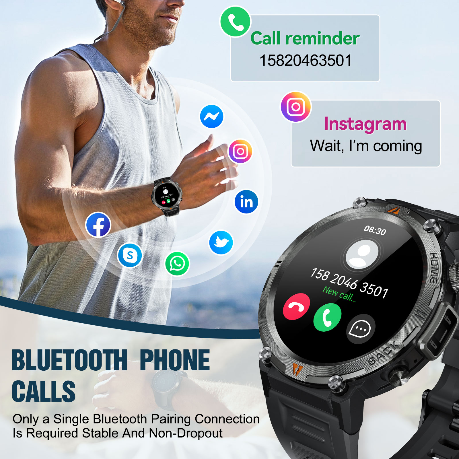 EIGIIS KE3 Chiamata Bluetooth  - Health Wellness Bracelet recensione e prezzo