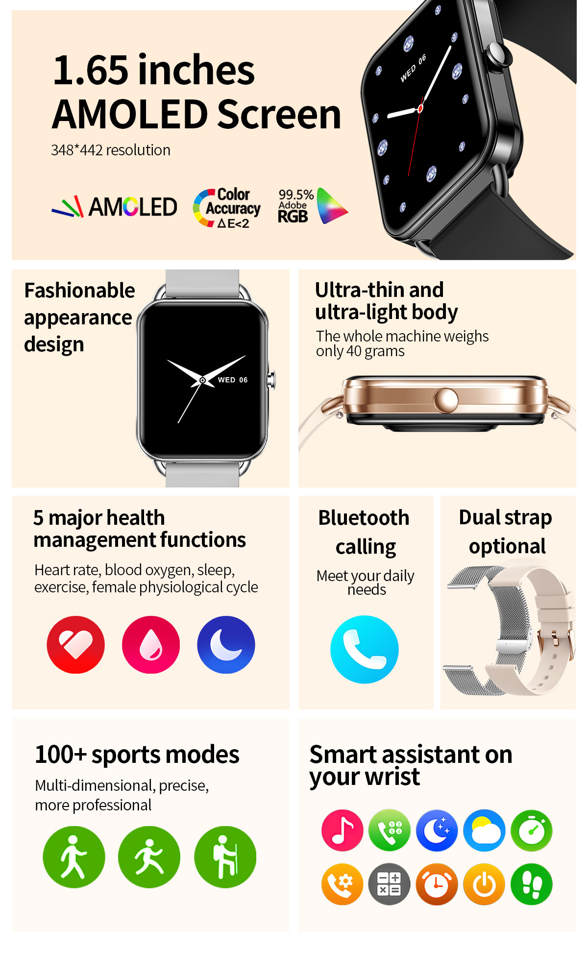 2024 Smart Watch Telefono Andr - Health Wellness Bracelet recensione e prezzo